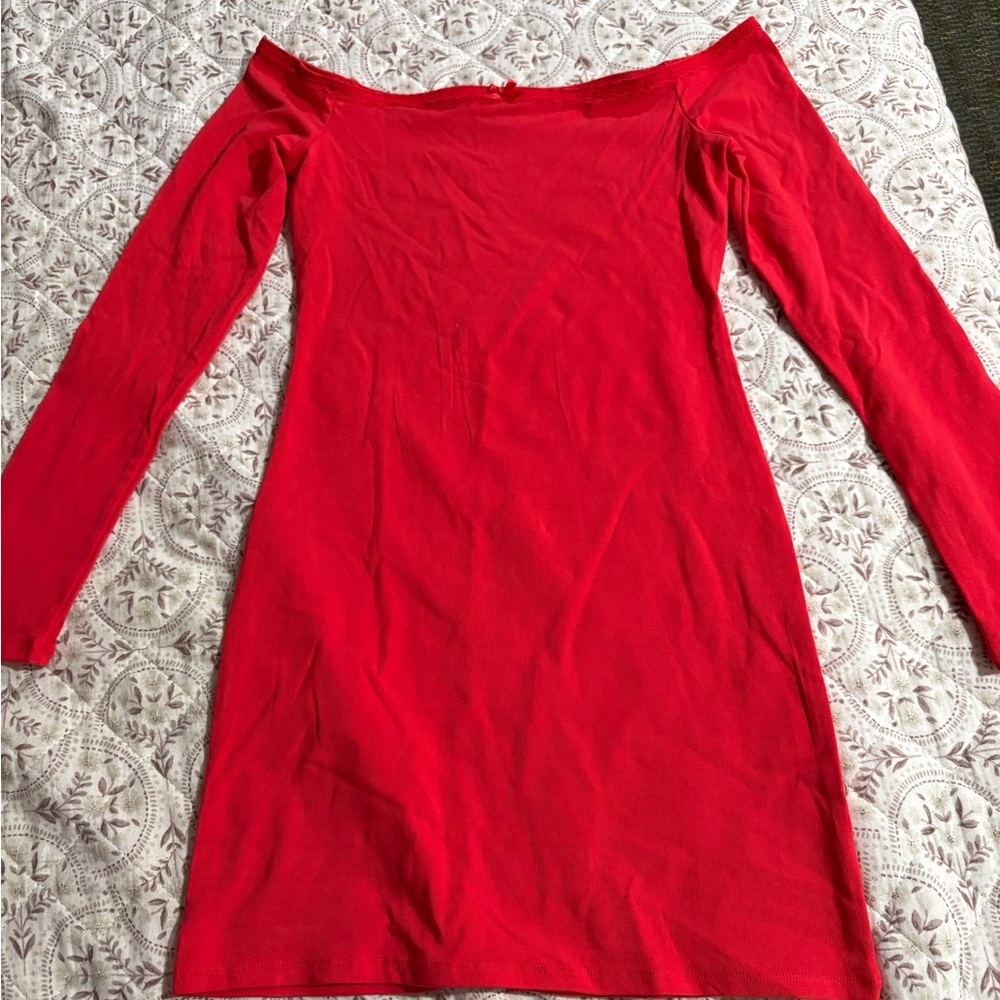 Wild Fable Red Long Sleeve Dress